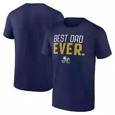 Navy Notre Dame Fighting Irish Best Dad Ever T-Shirt S-5XL