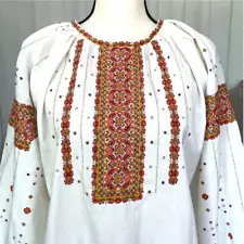 Ukrainian Traditional Embroidered Folk Dress Women's Size M