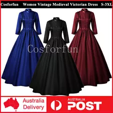 Vintage Women Medieval Renaissance Victorian Dress Ball Gowns Dresses Costume