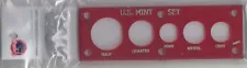 Capital Holder Plastic Coin Case Capsule For US Mint Set Cent To Half Dollar Red