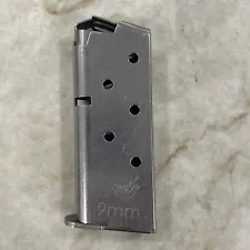 Kimber Micro 9 9mm Luger 8 Round OEM Magazine, Stainless Steel - 1200848A