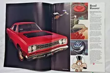 1968 Plymouth Road Runner GTX Satellite Belvedere Deluxe Sales Brochure CATALOG