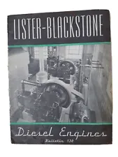 Vintage Old Spanish Lister-Blackstone Diesel Engines Bulletin 130 USA 1950's