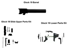 For GL0CK 19 Gen 3 9mm Barrel + Upper Slide Completion Kit + Lower Parts Kit G19