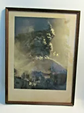 Original Hugo Brehme Gelatin Silver Print Photograph (B) El Paricutin Volcano