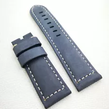 22mm 115/75mm Gray Calf Suede Leather PAM Strap For RADIOMIR LUMINOR Watch Band