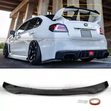 For 15-21 WRX STI Glossy Black Trunk Add on Gurney Flap Wing Spoiler Extension