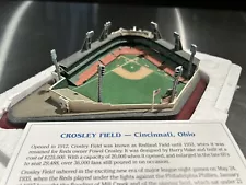 Danbury Mint Cincinnati Reds Crosley Field MLB Stadium Replica W/ COA