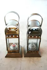 kerosene lamps pair handmade in india