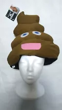 Poop Emoji Adult Hat Funny Novelty NWT Doo Doo Head, Crap w/ eyes, BM