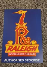 Raleigh Heron badge Sign Double Sided Card Hanging dealer Chopper MAN CAVE rep