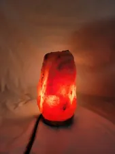 8"WBM International Crystal Salt Lamp Natural Rock Stone Electric Dimmable Light