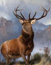 Monarch Of The Glen (Stag). Animals Repro. Giclee