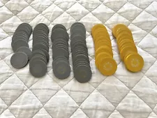 100 Vintage Clay Jack Adams Poker Chips