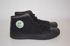 PF Flyers Black Canvas Center Hi Sandlot High Top Shoes Mens Size 9.5 MC2001SD