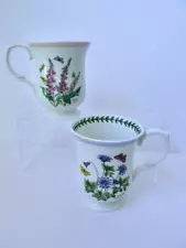 Set/2 Portmeirion Botanical Garden Terrace Tea Coffee Cup Mugs Digitalis Anemone