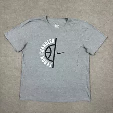 Nike Tyson Chandler T Shirt Mens Size XL Gray Short Logo Adults Basketball