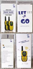 Let Us Go Walkie Talkie Set T-388 3+Mile Range Two-Ways Radio New In Box