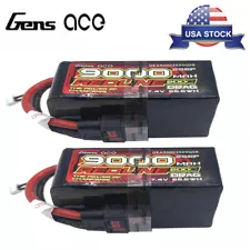 2X Gens Ace 9000mAh 7.4V 200C 2S6P Lipo Battery QS8 Plug For TRA/TRX Drag Slash