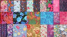 DRAMATIC FLORALS & Tie Dye Fat Quarter Half-Yard Cotton Quilt Fabric Blooms Lot