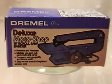 MINIATURE DOLLHOUSE DREMEL MOTO-SHOP 16" SCROLL SAW SANDER EMPTY BOX FOR DISPLAY