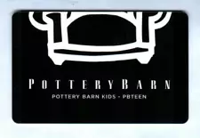 POTTERY BARN Classic Logo, White on Black ( 2015 ) Gift Card ( $0 )