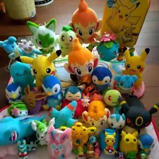 Pokémon Plush Mini Figure stamp Ruck sack lot of 42 Set sale Pikachu Piplup