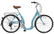 Biria Easy Boarding 7 Speed Step Through Cruiser Bicycle, Aqua Blue, 40CM