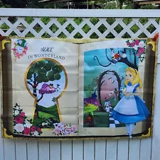 Alice In Wonderland Backdrop Banner 5x3' Cheshire Cat