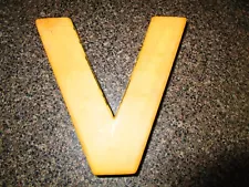 Vintage Reclaimed Salvage 8 1/4" Metal Channel Marquee Letter V