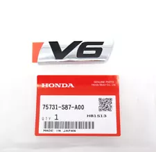 Genuine OEM Honda 75731-S87-A00 "V6" Rear Nameplate Badge Emblem 1998-07 Accord