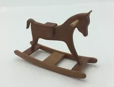 Dolls House Wooden Rocking Horse - Signed ‘CWB’