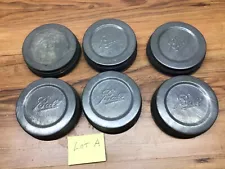 (6) NEW Vintage Ball Mason WIDE MOUTH ZINC LIDS Glass Liner Canning Fruit Jar