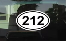 212 AREA CODE OVAL STICKER