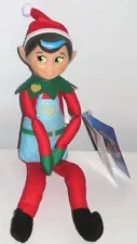 ELF MATES Christmas BOY Doll Red w/ Brown Hair Green Eyes CHEF 12" On The Shelf