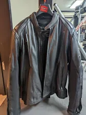 Street Legal XL Men's Black Leather Motorcycle jacket
