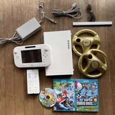 Wii U main unit, peripherals, 2 software titles bundled together USED