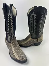 Cowtown Rattlesnake Diamond Back 9D Men Cowboy Western Boots Exotic Rattle Snake