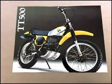 1978 Yamaha TT500 TT 500 Motorcycle Dirt Bike Vintage Sales Brochure Folder