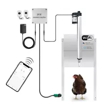 Automatic Chicken Coop Smart Door Compatible with Alexa, Google Assistant - W...