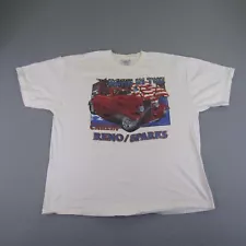 Vintage Cruizin Shirt Mens XL White Born In The USA Reno Sparks Classic Car ^