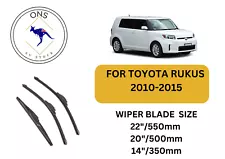 WIPER BLADES FOR TOYOTA RUKUS 2010-2015