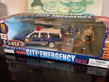 VTG CITY EMERGENCY POLICE PLAY SET BY POWER WHEEL NEW IN BOX BATTERY Light Sound