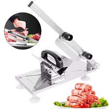 Stainless Steel Manual Frozen Meat Slicer Mutton Beef Thick Adjustable to 0.6"