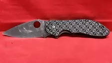 Spyderco Domino Flipper In Cts-Xhp With Titanium And Carbon Fiber (SS2126092)