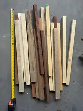 HUGE LOT! 15+ lbs Large Flat rate TURNING BLANKS LUMBER Hard WOOD 1" X 1" X 23"