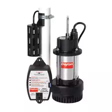 DAYTON 1APP1 HP 1/3,Sump Pump,Caged Dual Micro Reed 1APP1