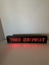 9999 days Countdown Up LED timer wall mounted 10 digit clock Large 20” Long