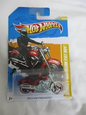 Hot Wheels Premiere 2012 Harley-Davidson Fat Boy Dark Red Sealed In Card