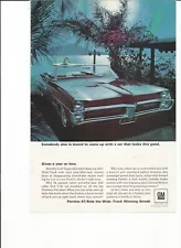 1967 Pontiac Bonneville print ad: "Somebody is bound to come up with a car that"